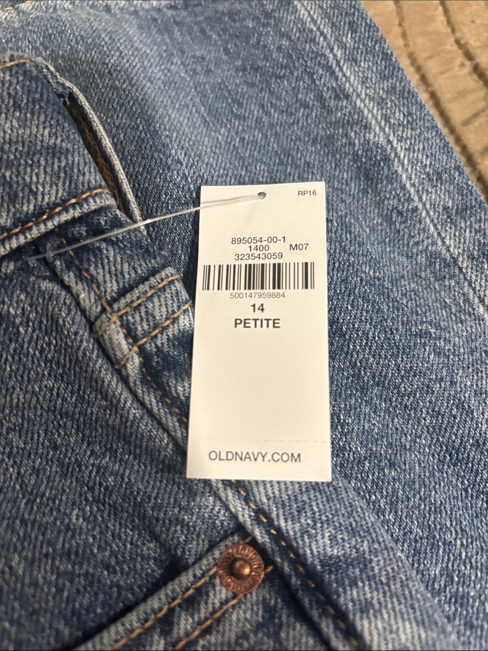 Old Navy Light Blue Baggy Wide Leg Denim Petite Jeans